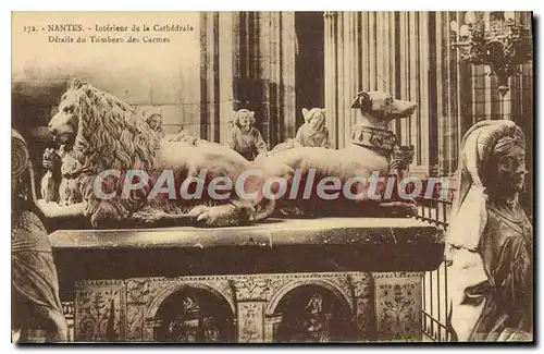 Cartes postales Nantes Interieur de la Cathedrale Tombeau des Carmes