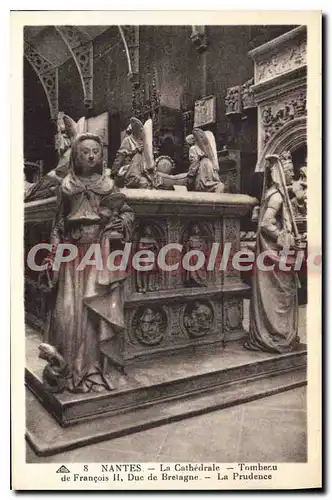 Cartes postales Nantes Interieur de la Cathedrale Tombeau de Francois II Duc de Bretagne La Prudence