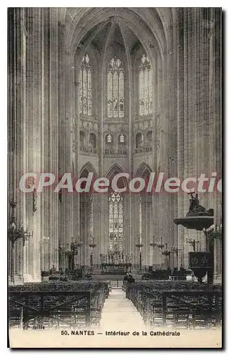 Cartes postales Nantes Interieur de la Cathedrale