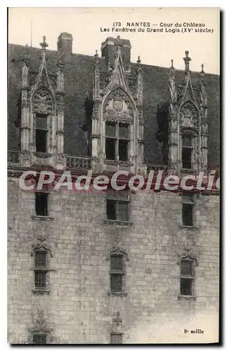 Cartes postales Nantes Cour du Chateau Les Fenetres du Grand Logis