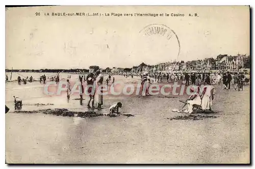 Cartes postales La Baule sur Mer La Plage vers l'Hermitage et le Casino