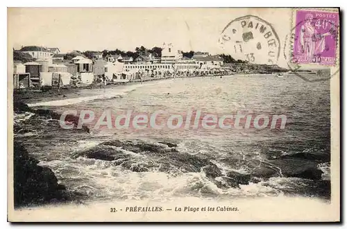 Cartes postales Prefailles La Plage et les Cabines