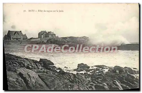 Cartes postales Batz Effet de vague sur la jetee