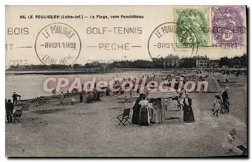 Cartes postales Le Pouliguen Loire Inf La Plage vers Penchateau
