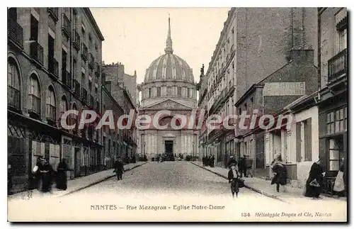 Ansichtskarte AK Nantes Rue Mazagran Eglise Notre Dame