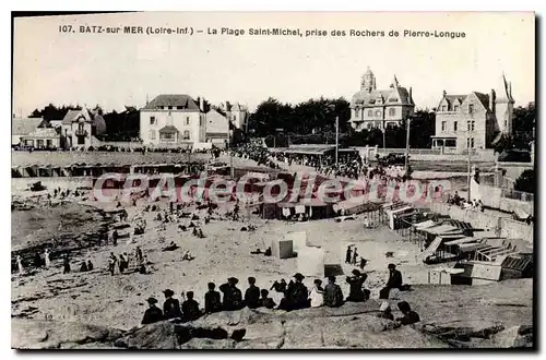 Cartes postales Batz sur Mer Loire Inf La Plage Saint Michel prise des Rochers de Pierre Longue