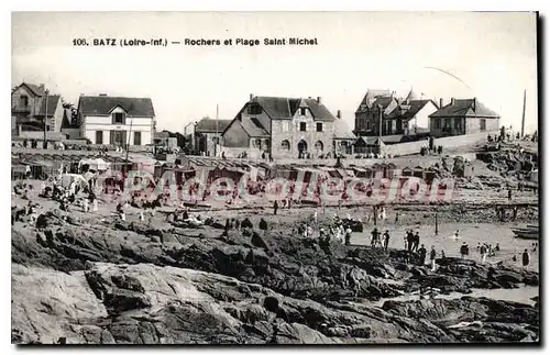 Cartes postales Batz sur Mer Loire Inf Rochers et Plage Saint Michel