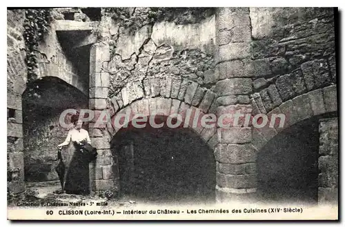 Cartes postales Clisson Loire Inf Interieur du Chateau Les Cheminees des Cuisines