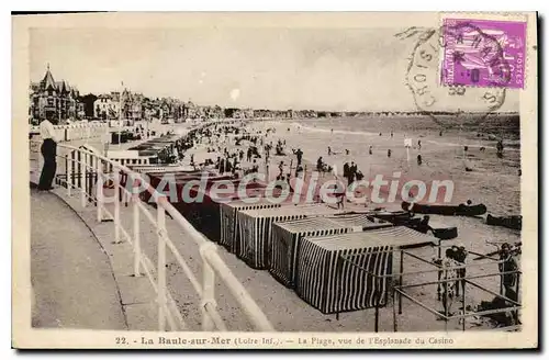 Ansichtskarte AK La Baule sur Mer Loire Inf La Plage vue de l'Esplanade du Casino