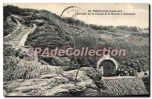 Cartes postales Prefailles Loire Inf l'Escalier de la Falaise et la Source � Quirouard