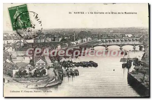 Cartes postales Nantes l'Ile Gloriette et le Bras de la Madeleine