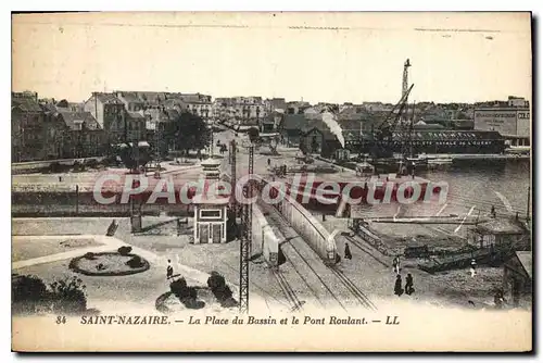 Ansichtskarte AK Saint Nazaire La Place du Bassin et le Pont Roulant