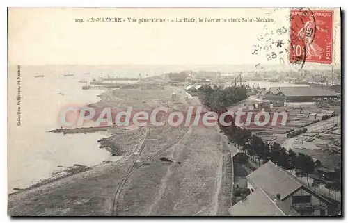 Cartes postales St Nazaire Vue generale La Rade Le Port et le vieux Saint Nazaire