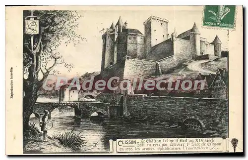 Cartes postales Clisson Le Chateau bati par Olivier 1er en 1223