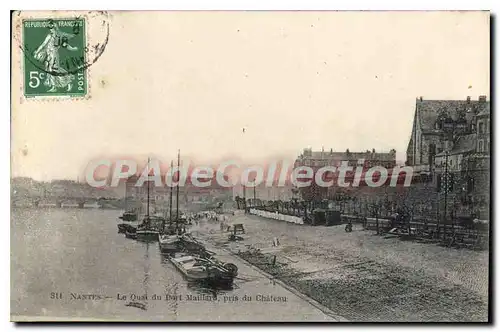 Ansichtskarte AK Nantes Le quai du Port Maillard pris du Chateau