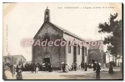 Cartes postales Pornichet l'Eglise la sortie de la Messe