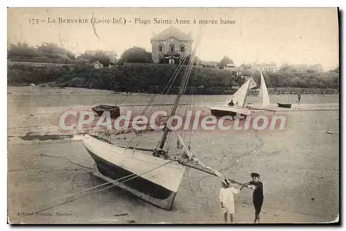 Cartes postales La Bernerie Loire Inf Plage Sainte Anne � maree basse