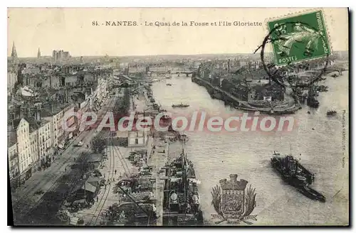 Ansichtskarte AK Nantes Le Quai de la Fosse et l'Ile Gloriette