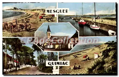 Cartes postales Mesquer Quimiac Plage de Karcabellec Port de Karcabellec Le Bourg Plage de l'Anseria