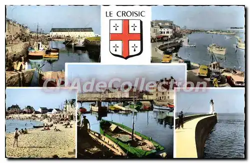 Ansichtskarte AK Le Croisic Le Port La Poissonnerie Le Port La Plage La Jetee