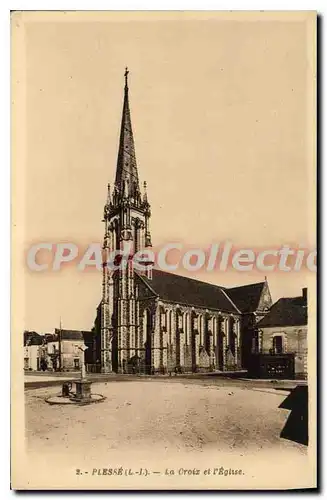 Cartes postales Plesse L I La Croix et l'Eglise