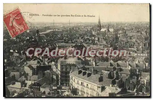 Cartes postales Nantes Panorama sur les quartiers Ste Croix et St Nicolas