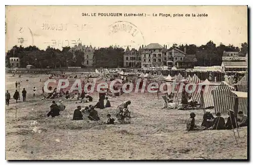 Cartes postales Le Pouliguen Loire Inf La Plage prise de la Jetee
