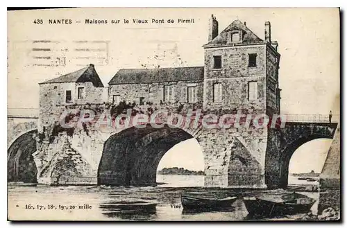 Cartes postales Nantes Maisons sur le Vieux Pont de Pirmil