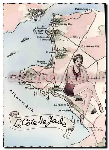Cartes postales moderne La Cote de Jade pin-up