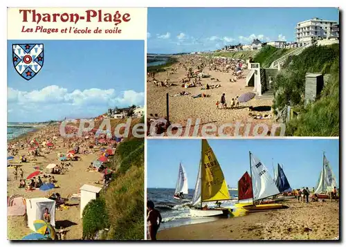 Cartes postales moderne Tharon plage St Michel Chef Chef les plages et l'ecole de Voile