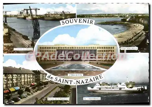 Cartes postales moderne Souvenir de Saint Nazaire bateau Saint Br�vin avenue de la r�publique bassins plage vill�s-Mart