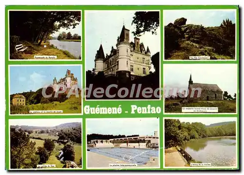 Moderne Karte Guemene Penfao Loire Atlantique ch�teau moulin Juzet