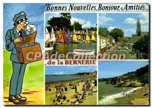 Moderne Karte Lumiere de la cote de jade la Bernerie en retz le port la place la plage la cote Rocheuse
