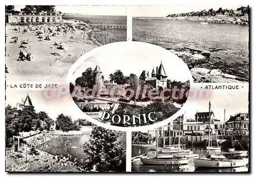 Cartes postales moderne Pornic Loire Atlantique la plage la pointe de la Noeveillard le chateau la plage de la Noeveill