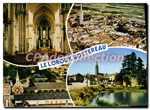 Cartes postales moderne Le Loroux Bottereau Loire Atl interieur de l'eglise vues aerienne le centre du bourg l'hopital