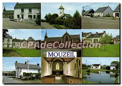 Cartes postales moderne Mouzeil Loir Atlantique a gauche le centre chateau Cop Choux Carrefour de Boulay et le Calvaire