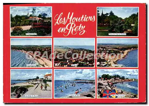 Cartes postales moderne Les Moutiers en Retz Loire Atlantique place l'�glise madame le bourg plage pr� vinvent