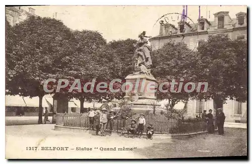 Cartes postales Belfort statue Quand meme enfants