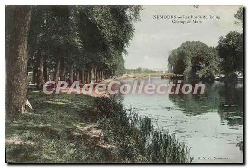 Ansichtskarte AK Nemours les bords du Loing Champ de Mars