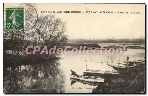 Ansichtskarte AK Environs de Lizy sur Ourcq Mary sur Marne bords de la Marne barques