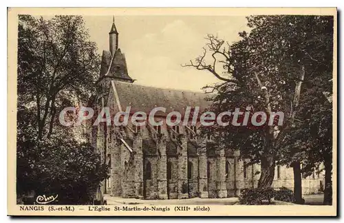 Cartes postales Nangis S et M l'eglise St Martin de Nangis XIII siecle