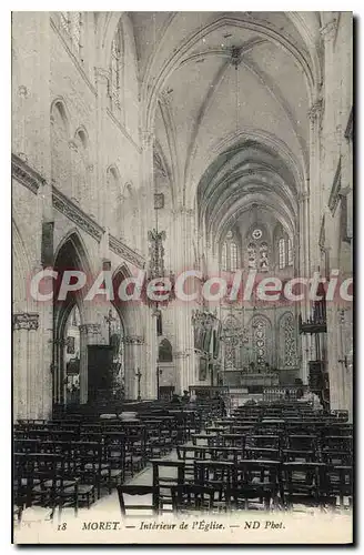 Cartes postales Moret interieur de l'eglise