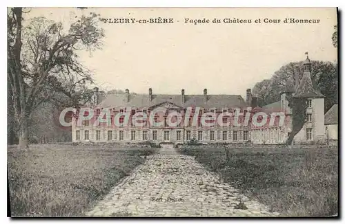 Cartes postales Fleury en Biere facade du chateau et cour d'honneur