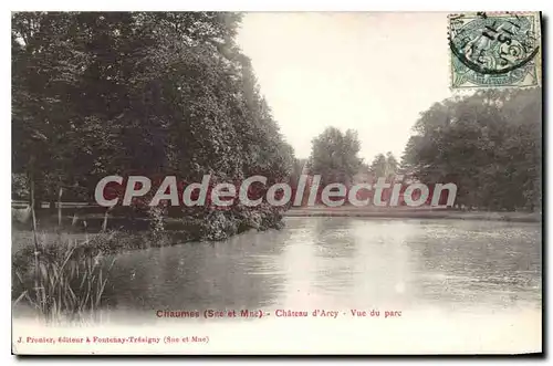 Cartes postales Chaumes Sne et Mne chateau d'Arcy vue du parc