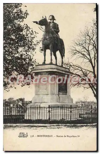 Cartes postales Montereau statue de Napoleon I