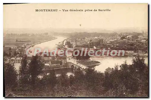 Cartes postales Montereau vue generale prise de Surville