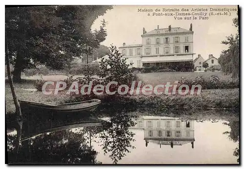 Cartes postales Maison de Retraite des Artistes Dramatiques a pont aux Dames Couilly S et M vue sur le parc