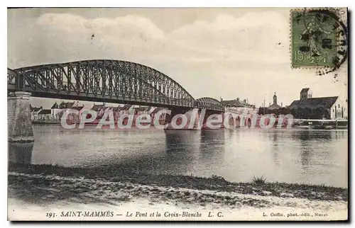 Cartes postales Saint Mammes le pont et la Croix Blanche