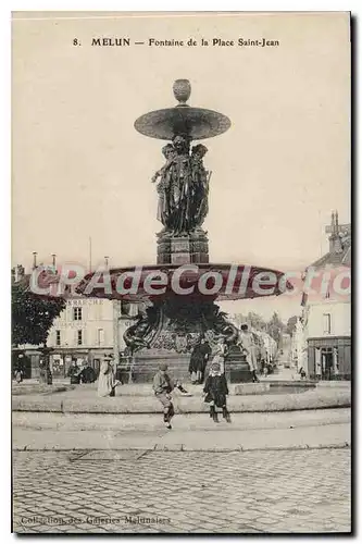 Ansichtskarte AK Melun Fontaine de la Place Saint Jean