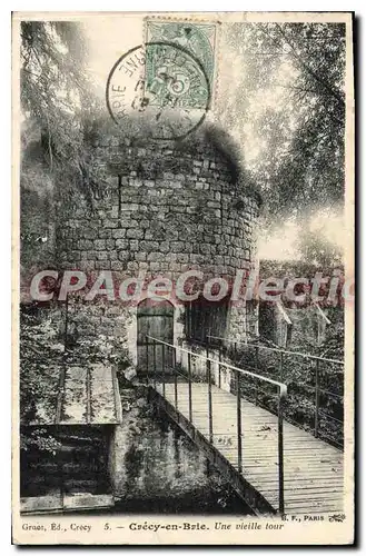 Cartes postales Crecy en Brie Une vieille tour pont